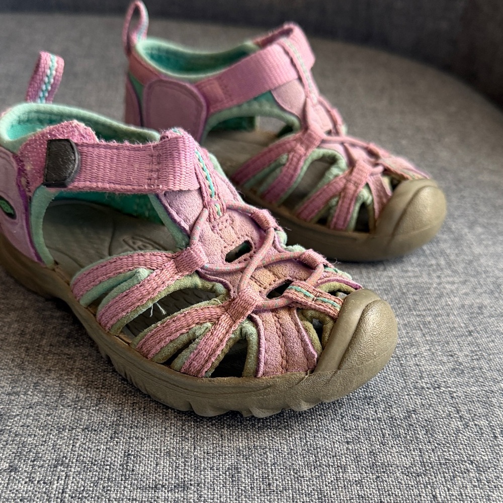 Kids Pink and Teal Sandals